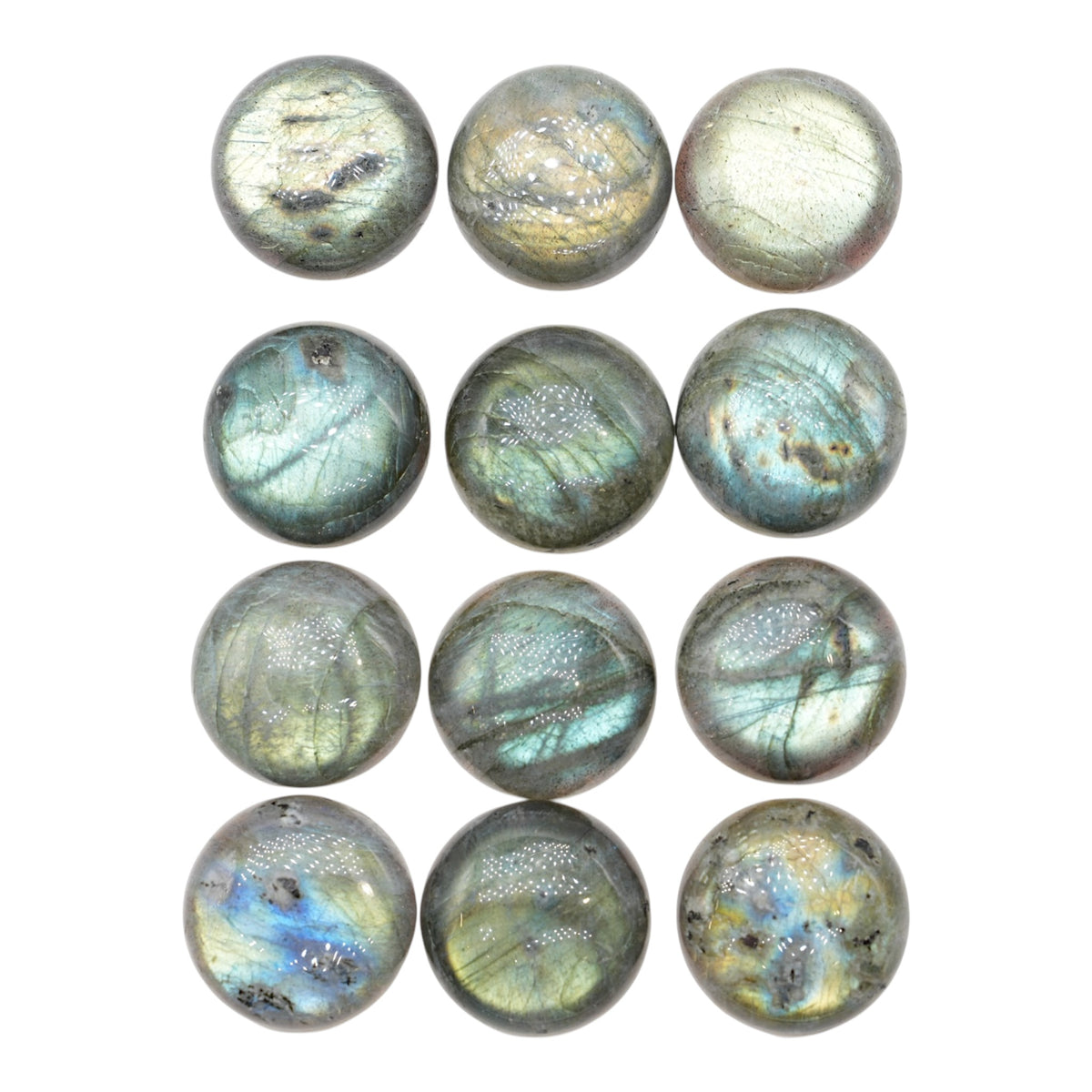 Lot de 20 pendentif Cabochon rond Labradorite AAA 25 mm