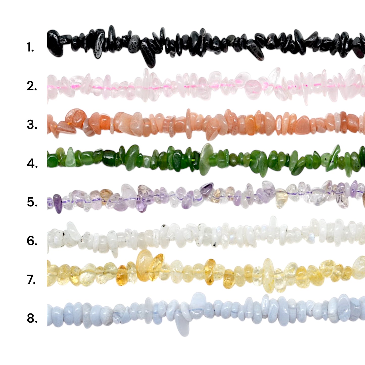 Fil de pierre baroque 5x8 mm (16 pierres disponibles)