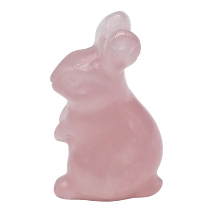 Figurine Lapin en Quartz rose