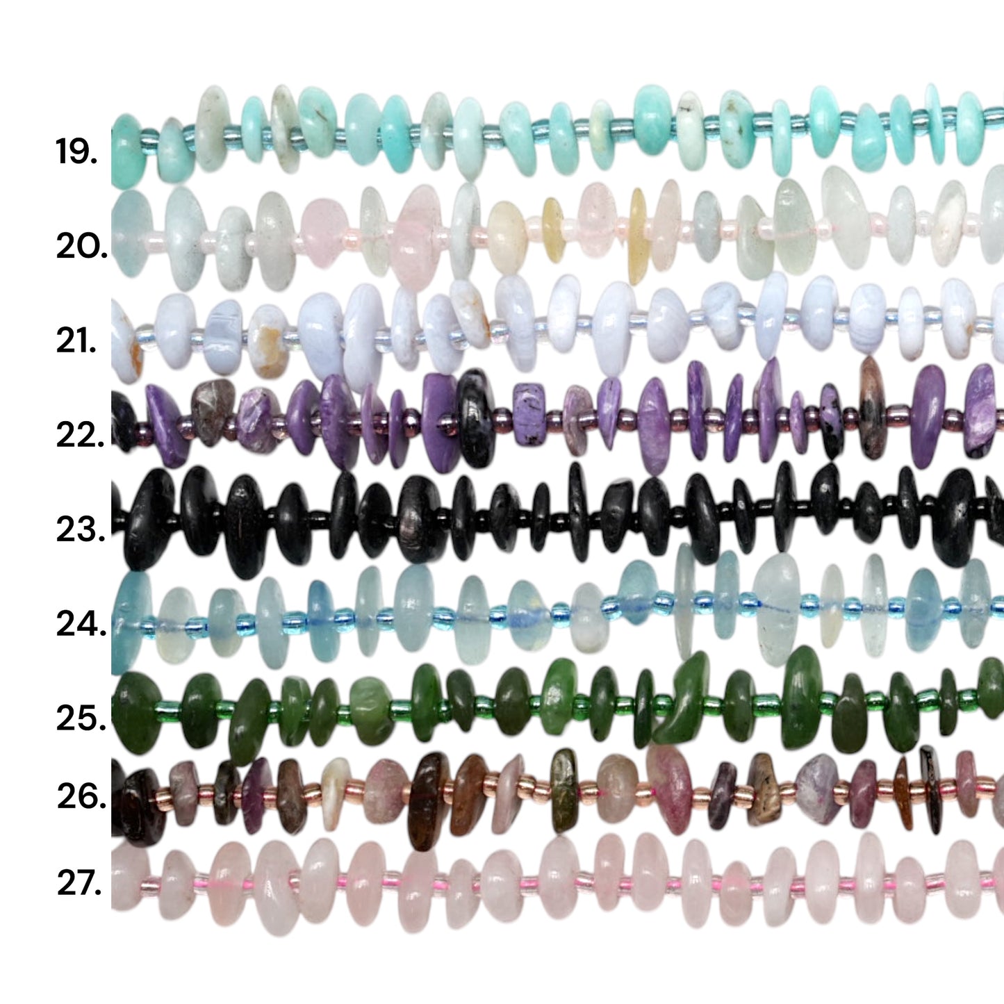 Fil de pierre baroque 5x12 mm (27 pierres disponibles)