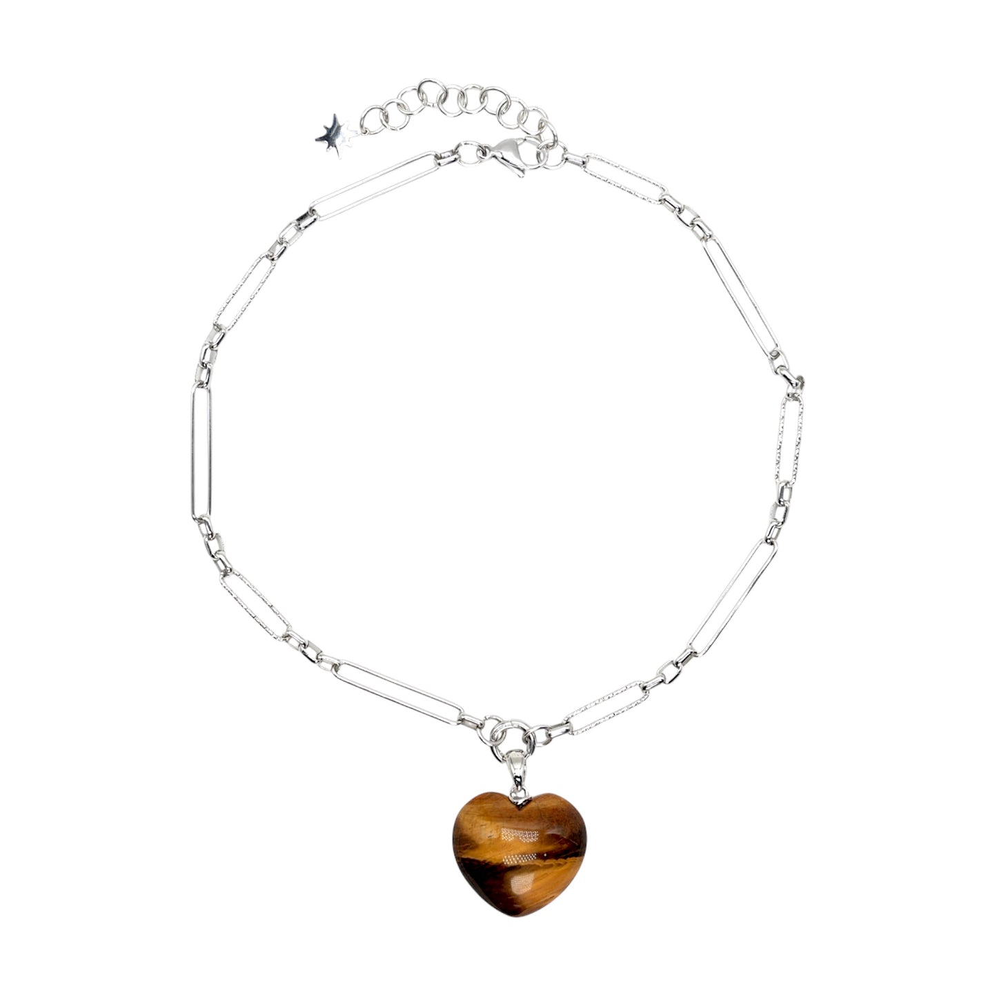 Chaîne de collier en acier inoxydable argenté personnalisable CHA (3 références) (pendentif mousquetons et anneaux connecteurs non inclus)