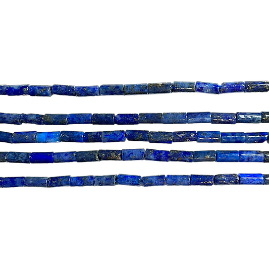 Fil de perles cylindre Lapis lazuli 2x4 mm A