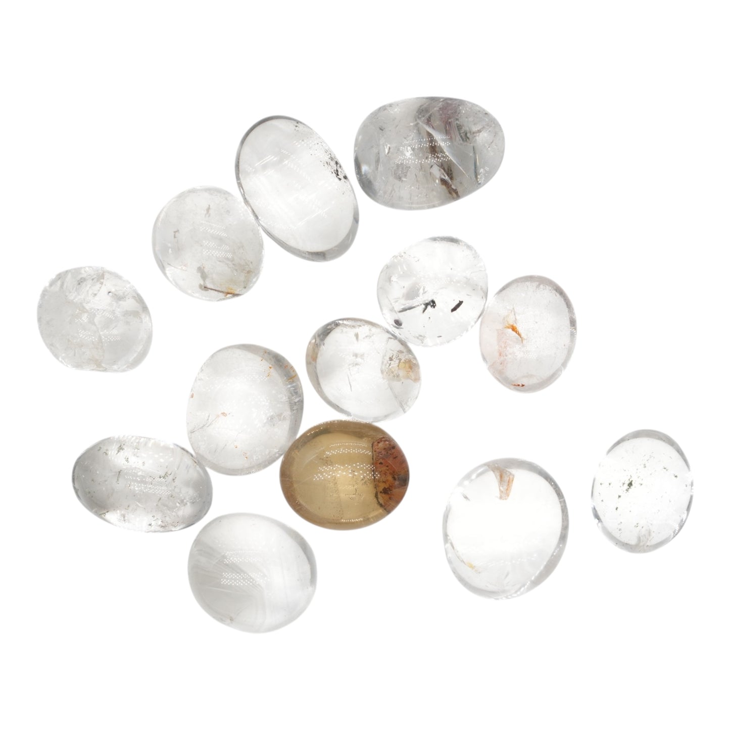 Pierre roulée en quartz lodolite