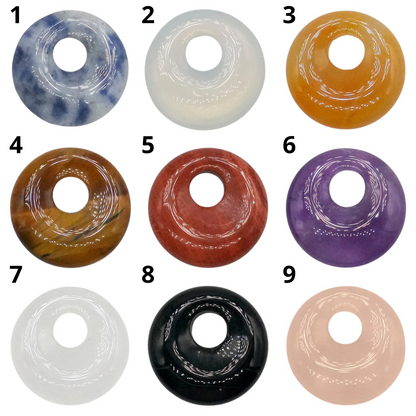 Lot de 10 donuts — trou 5 mm (19 pierres disponible) - Foliesbijoux