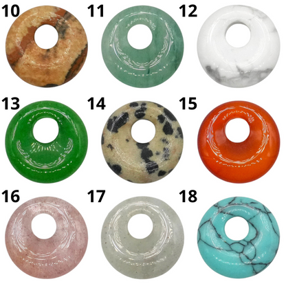 Lot de 10 donuts — trou 5 mm (19 pierres disponible) - Foliesbijoux