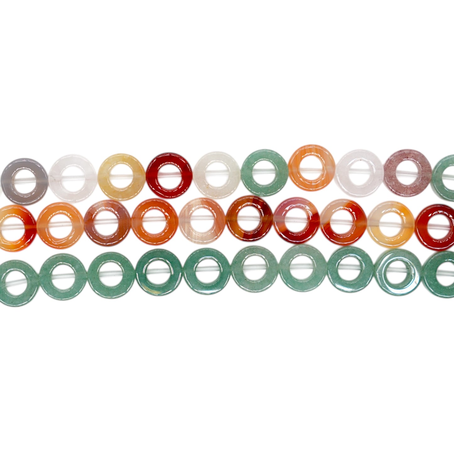 Fil de donut plat en pierre naturelle reference 40 — 10 mm (3 pierres disponible)