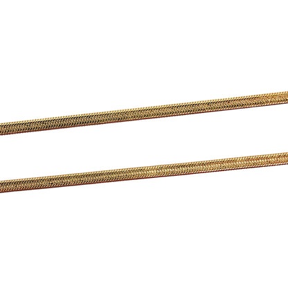 10 chaînes en acier inoxydable dorée modèle 4 P (Plat)