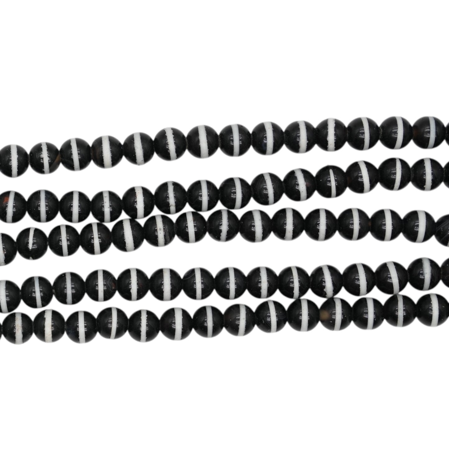 Fil de perle Agate du Tibet 6 mm #83