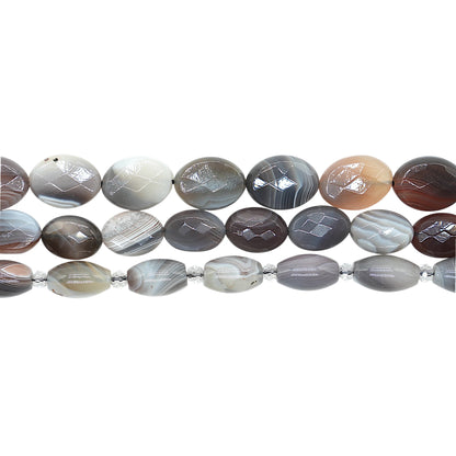Fil de perles en Agate du Botswana (3 formes disponible)