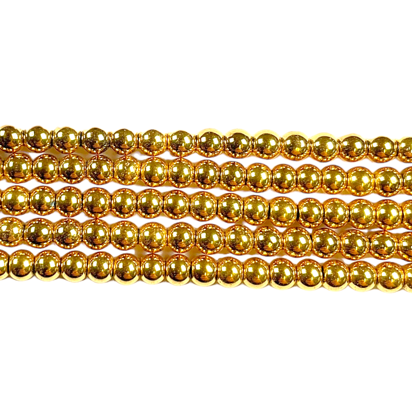 Fil de perle Hématite electroplaquée dorée claire HEDC-18