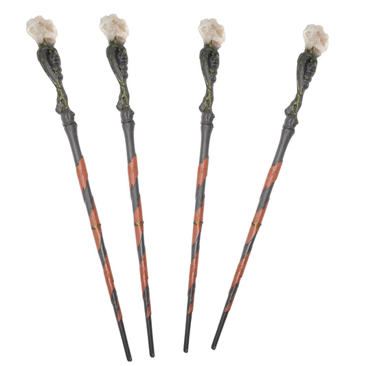 Baguette magique en quartz blanc artisanale pour rituel & méditation 41 cm à l’unité