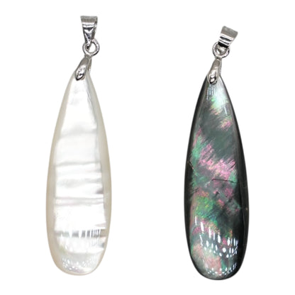 Pendentif forme allongé 4x1 mm en nacre