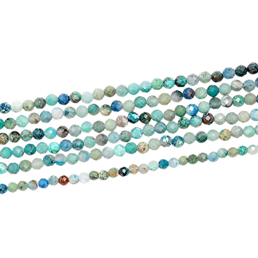Fil de perles facettées Chrysocolle