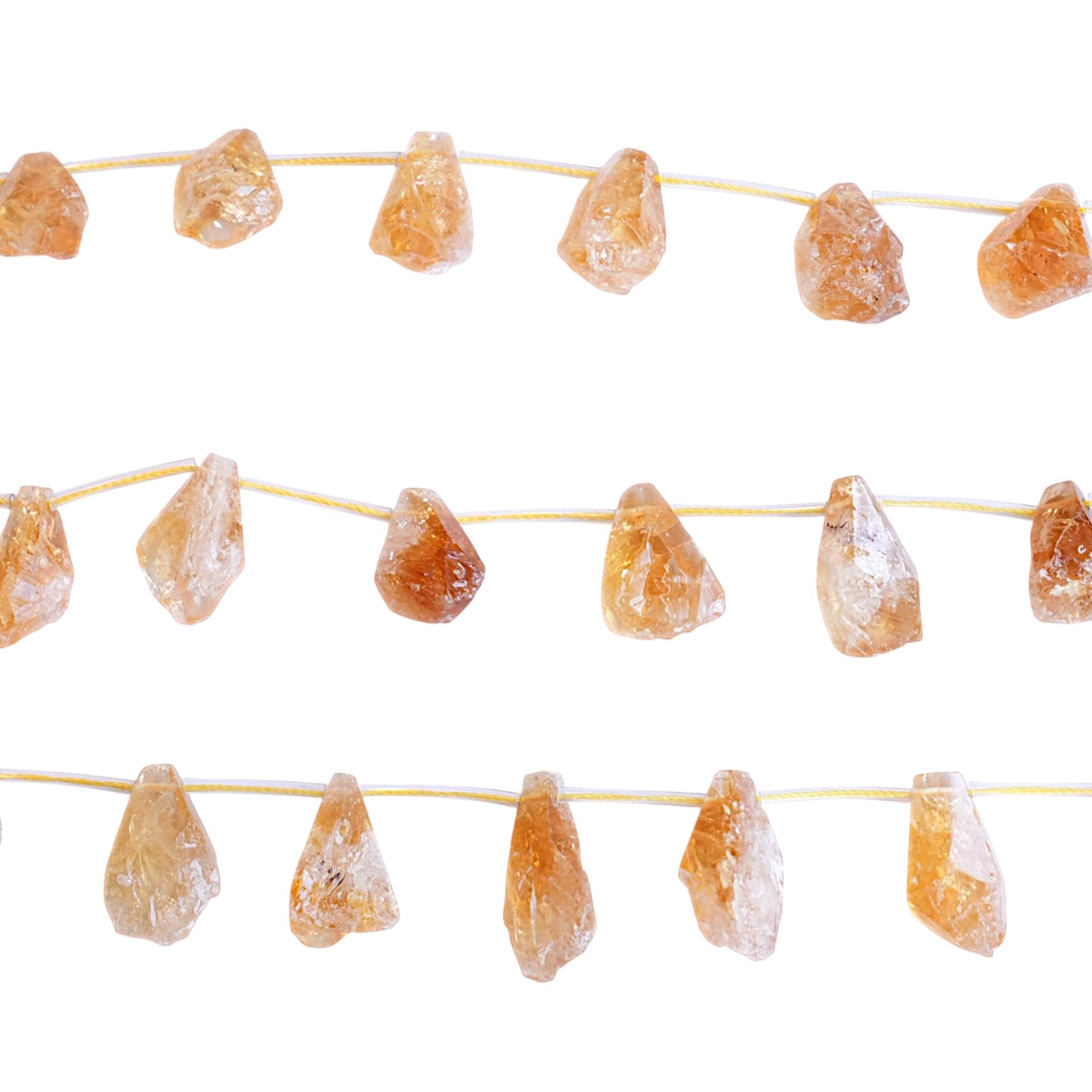 Pendentifs brutes en Citrine chauffée 20x10 mm (référence 38)