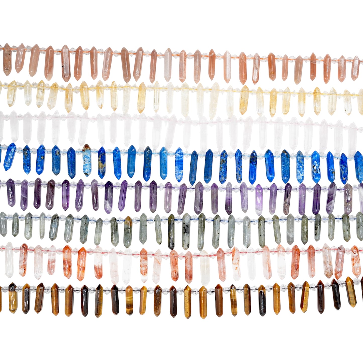 Pointed pendant wire 6-8x25-30 mm (15 stones available)