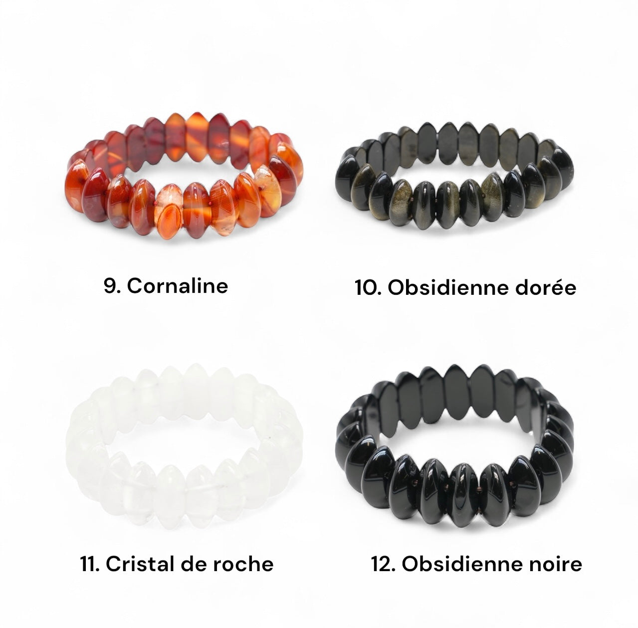 Bracelet facetté AA+ 9x22x10 mm (12 pierres disponible) #3
