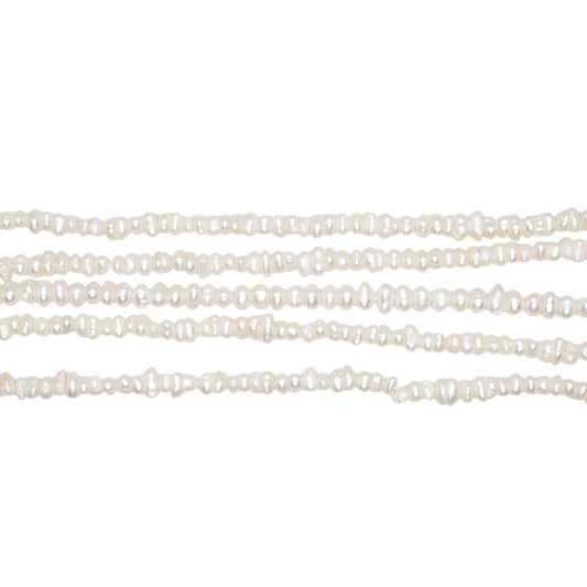 Fil de perle d’eau douce 3.5-4 mm [28]
