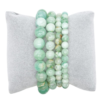 Bracelet Calcédoine verte AA+