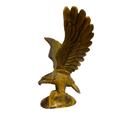 Figurine Aigle qui s’envole en Oeil de tigre - modele unique