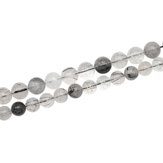 Fil de perle Quartz Tourmaline AAA