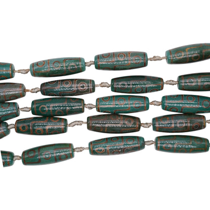 Fil Agate du Tibet Dzi #14x40 mm #30-2