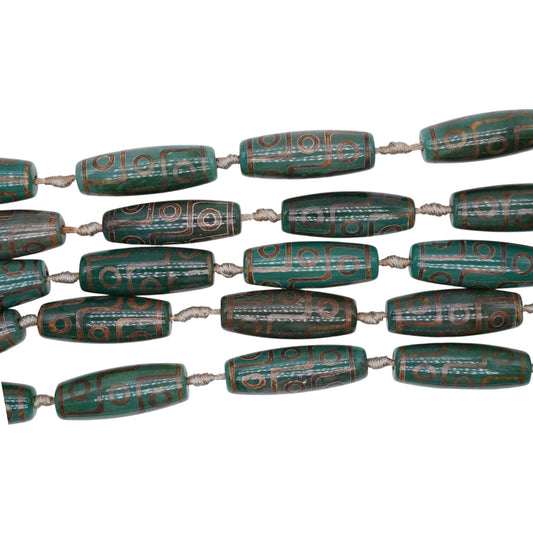 Fil Agate du Tibet Dzi #14x40 mm #30-2