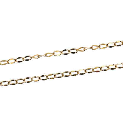 10 chaînes en acier doré inoxydable modèle 14
