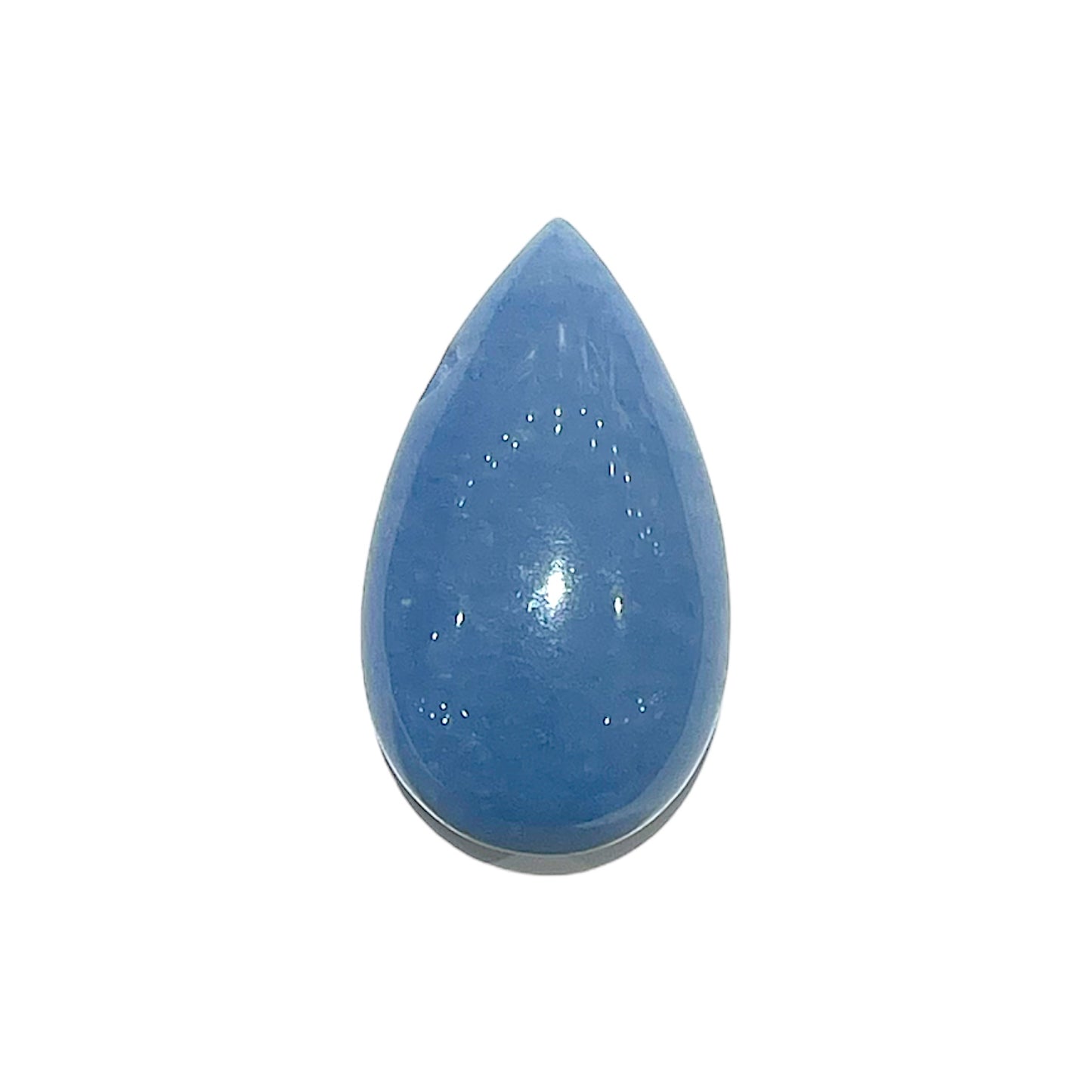 Pendentif goutte aventurine bleue percé sur le côté