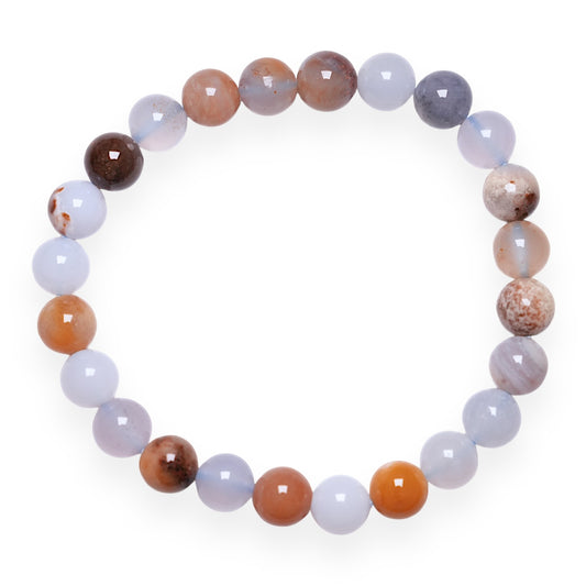 Bracelet Calcédoine multicolore taille homme