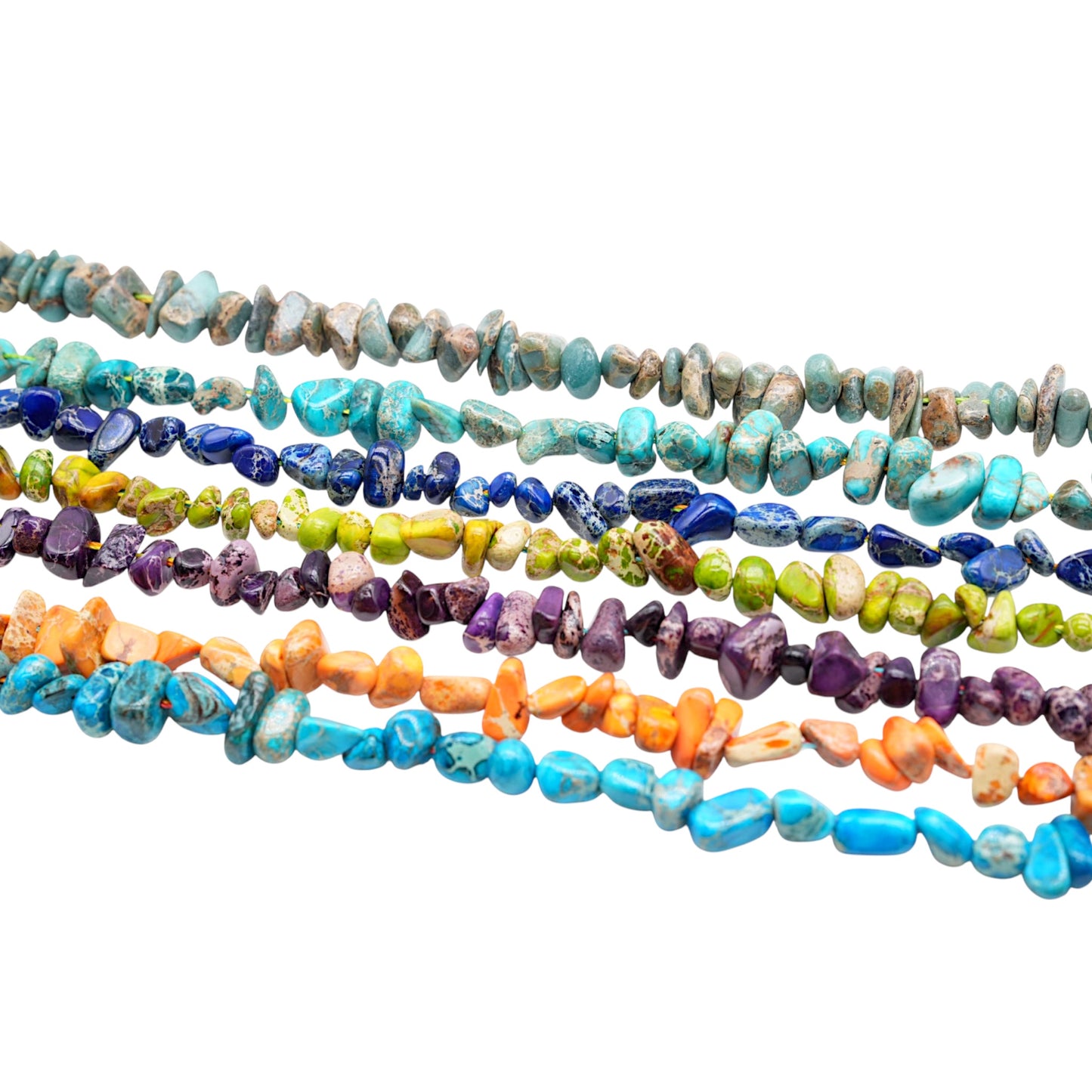 Fil de pierre Jaspe impériale baroque 5x8 mm (7 pierres disponibles)