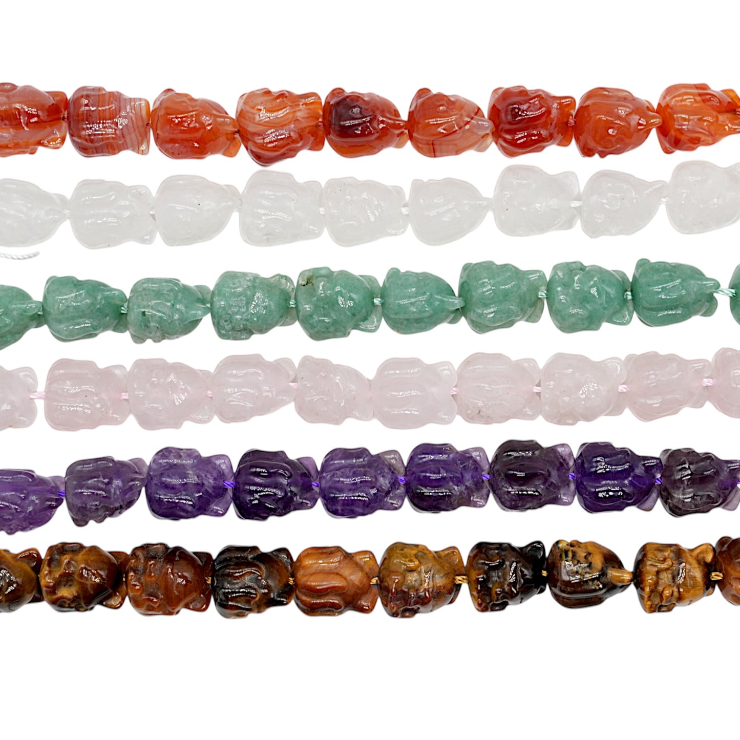 Fil de perle forme Renard Kitsuné à 9 queues 10 mm référence 64 (6 pierres disponible) (Symbole de prospérité & protection négative)