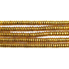 Lade das Bild in den Galerie-Viewer, Fil de perle Hématite electroplaquée dorée claire HEDC-10
