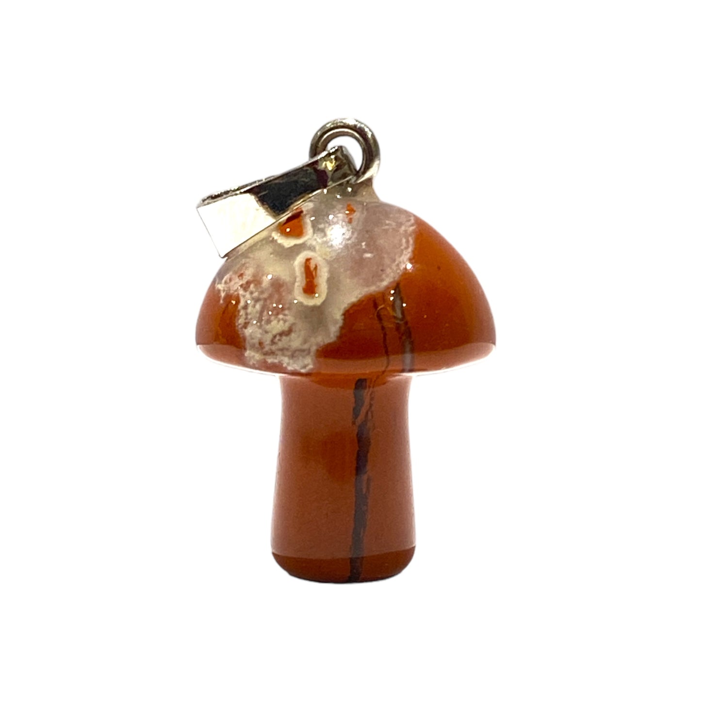 Pendentif Champignon en Jaspe rouge