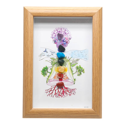 Cadre Alignement des 7 Chakras 17x12 cm