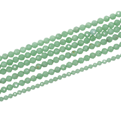 Fil de perles facettées Jade vert