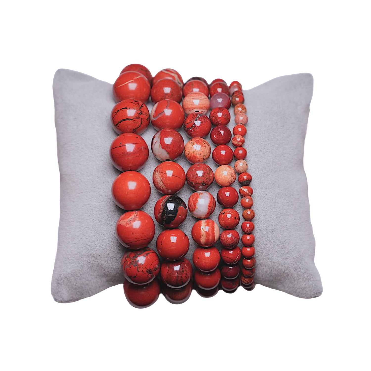 Bracelet Jaspe rouge A - Foliesbijoux