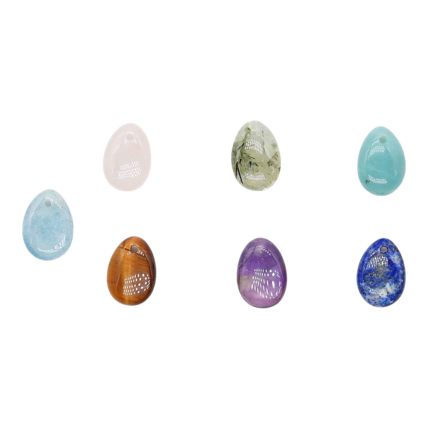 Lot de 5 pendentifs mini gouttes 8x12 mm (7 pierres naturelles disponible)