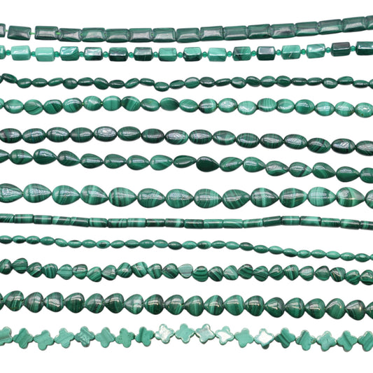 Fil de perles Malachite forme libre (12 formes disponible)