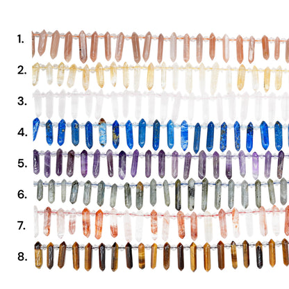 Pointed pendant wire 6-8x25-30 mm (15 stones available)