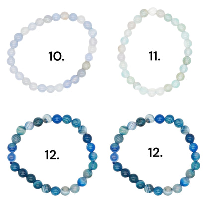 Bracelet enfant Agate 6 mm (12 couleurs disponible)