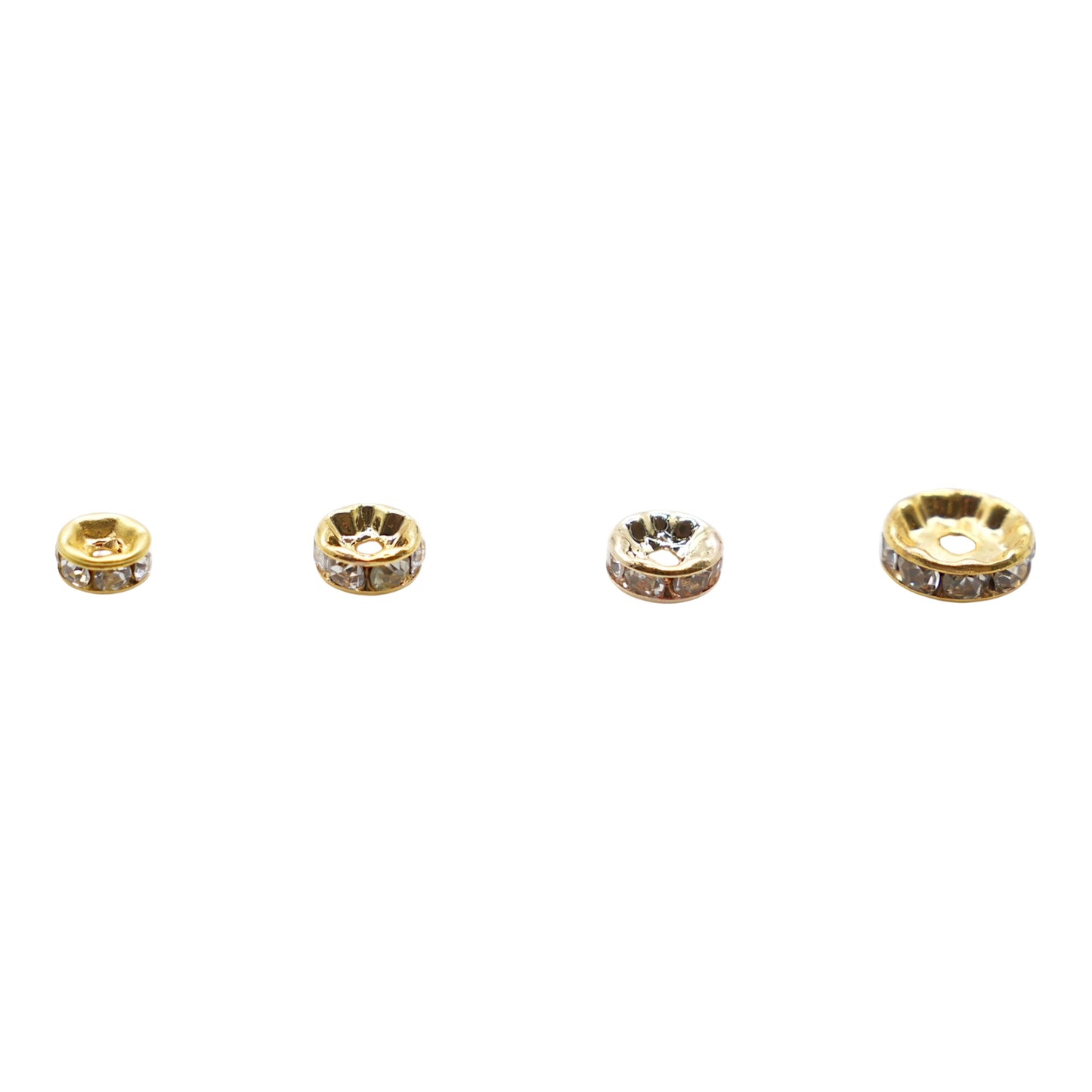 Lot de 100 breloques strass intercalaire PSD1 en cuivre doré