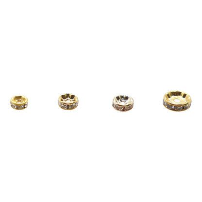 Lot de 100 breloques strass intercalaire PSD1 en cuivre doré