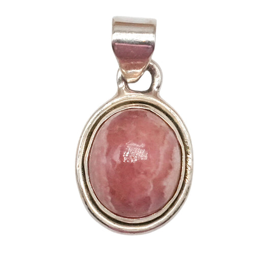 Pendentif Rhodocrosite d’Argentine & argent 925