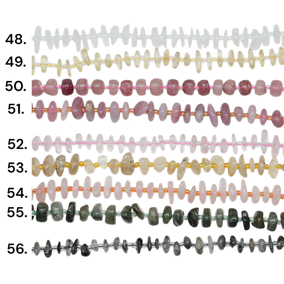 Baroque stone bead strand 5x12 mm (27 beads available)