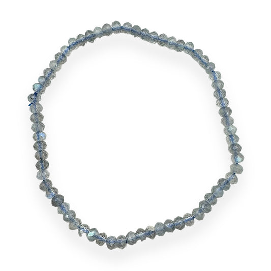 Blue calcédonian bracelet faceted