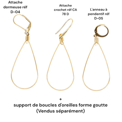 20 paires d’attache dormeuse BC D-04 pour boucle d’oreille en acier inoxydable doré 1.8x1 cm