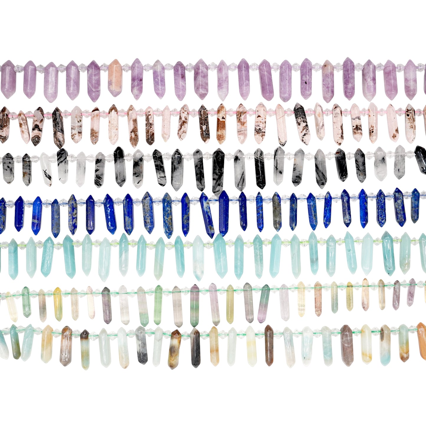 Pointed pendant wire 6-8x25-30 mm (15 stones available)