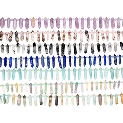 Pointed pendant wire 6-8x25-30 mm (15 stones available)