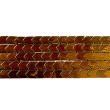 Load image into Gallery viewer, Fil de perle Hématite electroplaqué bronze HEB-12
