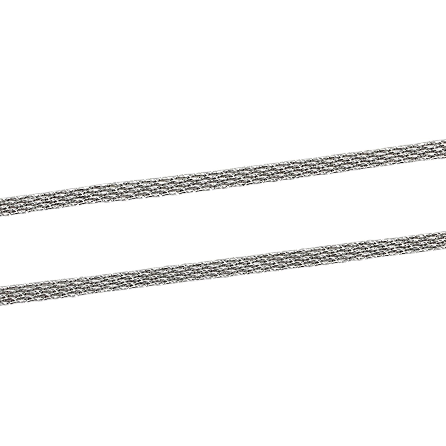 10 chaînes en acier inoxydable argenté modèle 6